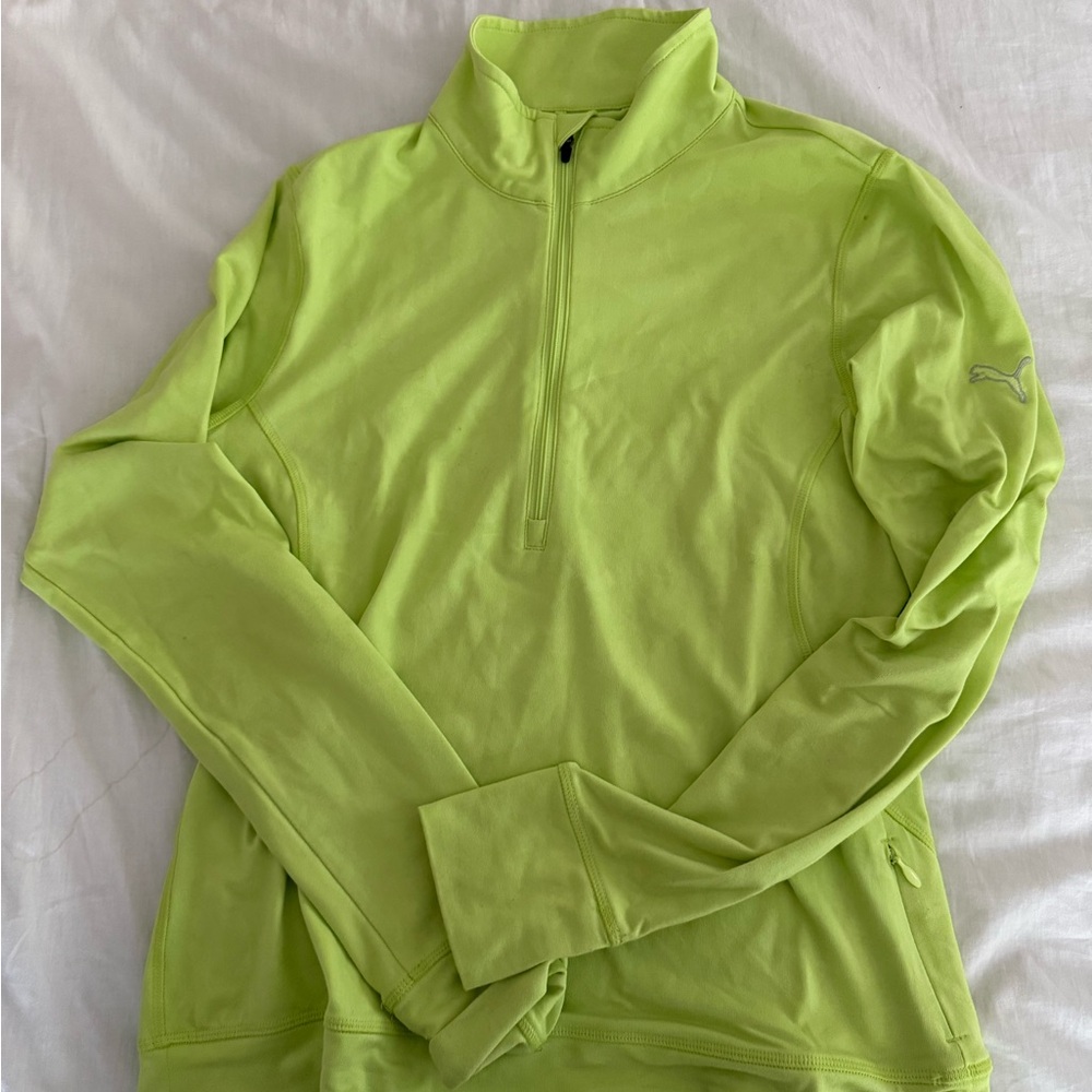 Puma Women's Vibrant Green Cowl Neck Sweater